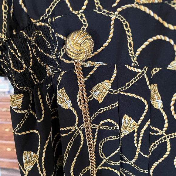 VINTAGE MS. CHAUS GOLD CHAIN DRESS - Picture 3 of 6